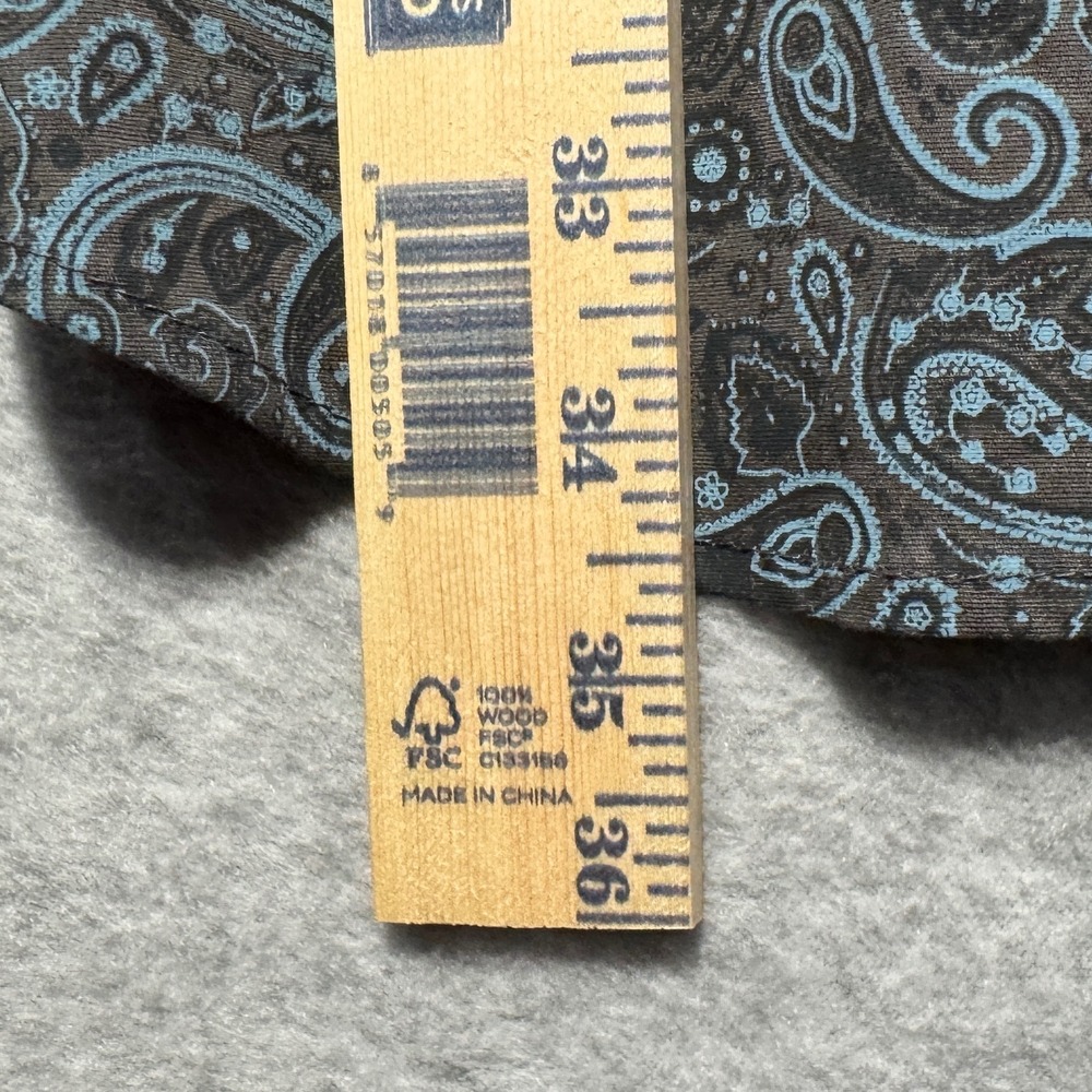 Rafter C Cowboy Collection Mens 2XLT Paisley Western Snap Shirt ProFlex 45 Brown - Picture 5 of 6